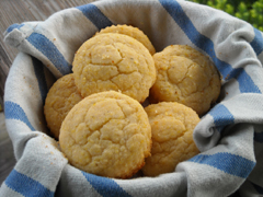 corn muffins arranged in a bowl